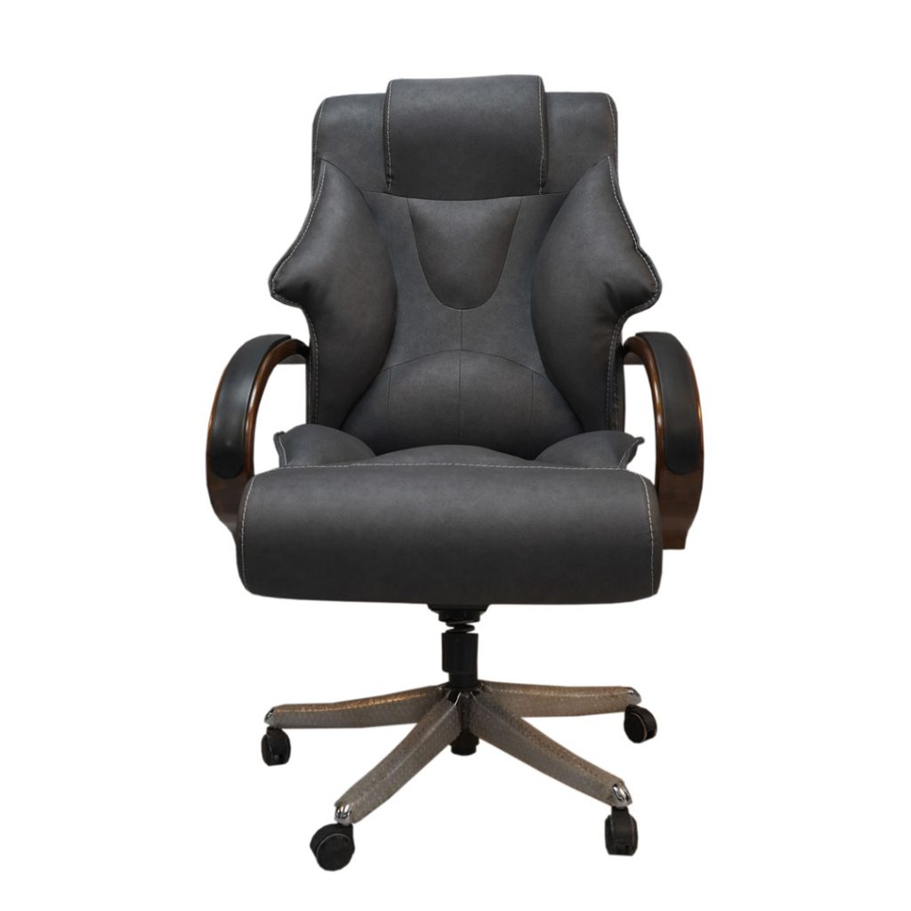 صندلی مدیریتیخفاشی | چرم طوسی تیره | مدل M302