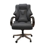 صندلی مدیریتیخفاشی | چرم طوسی تیره | مدل M302